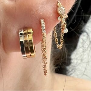 Miansai Cuff Tricolor Earrings